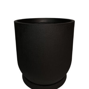 MACETA CAPSULA GRANITO NEGRO 48X43CM