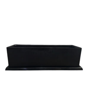 JARDINERA RECTANGULAR NEGRO 100X30X30CM