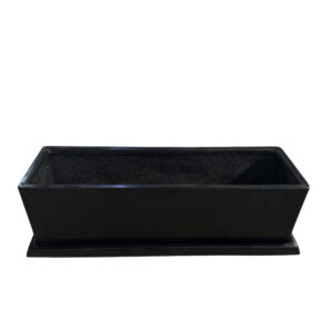 Alternative view of JARDINERA RECTANGULAR NEGRO 100X30X30CM