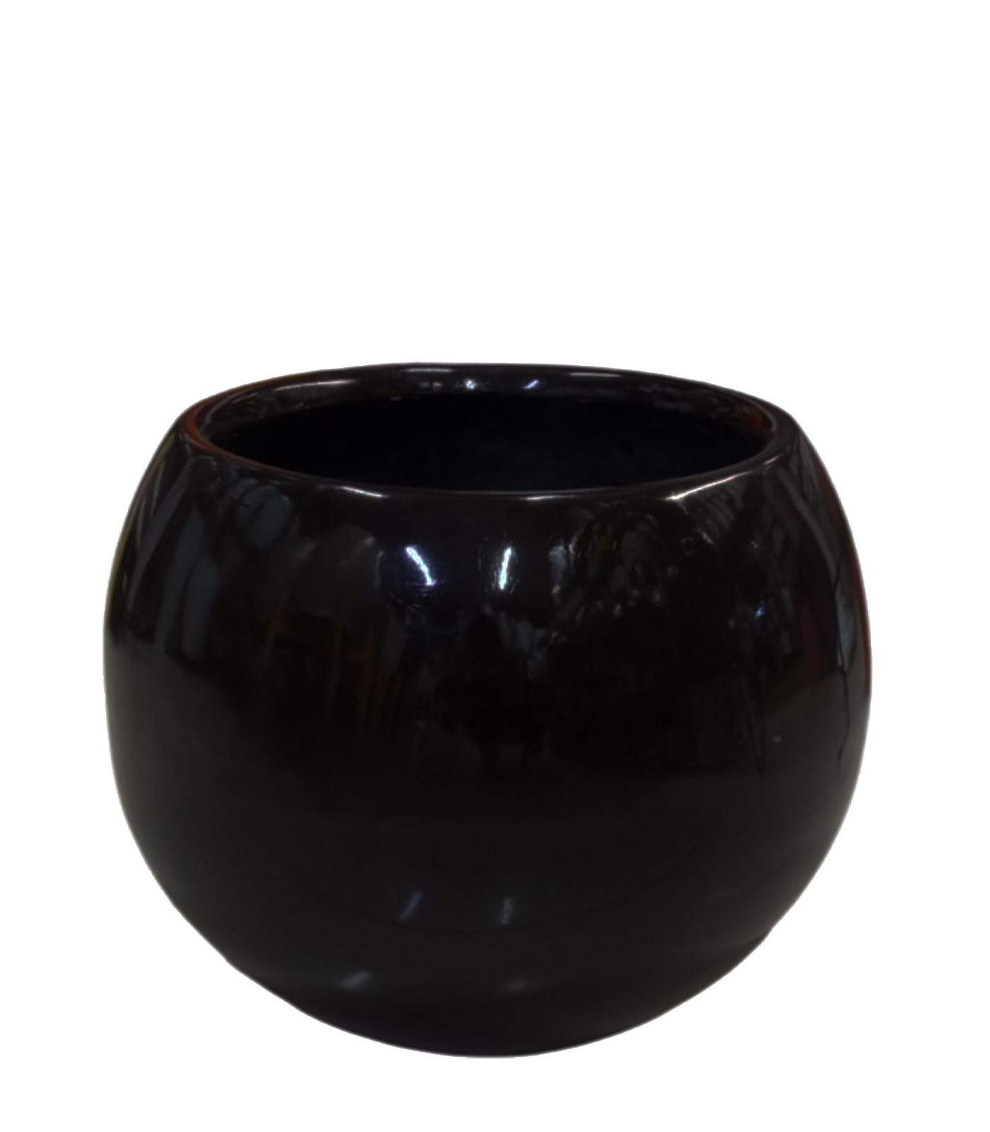 MACETA ESFERA NEGRO 30X30CM
